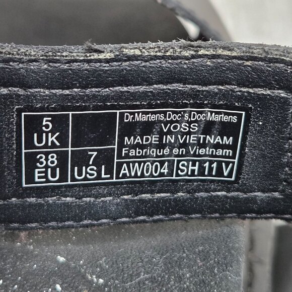 Dr. Martens Voss Quad Platform Sandals Size 8 Black Leather Grunge Y2K Chunky - Picture 8 of 10